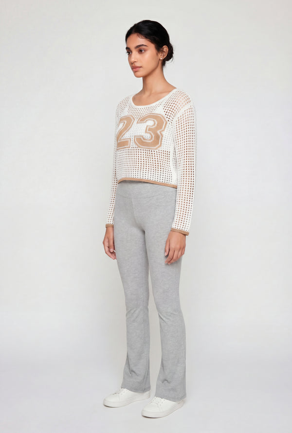 Crochet 23 Graphic Long Sleeve Top - Image 3