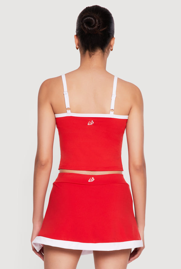 Contrast Trim Cropped Scoop Neck Cami - Image 5