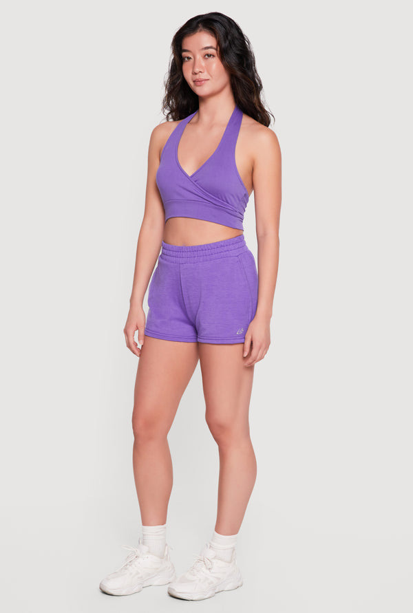 Faux Wrap Halter Crop Top - Image 3