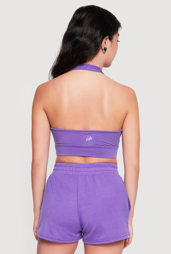 Faux Wrap Halter Crop Top - Image 5