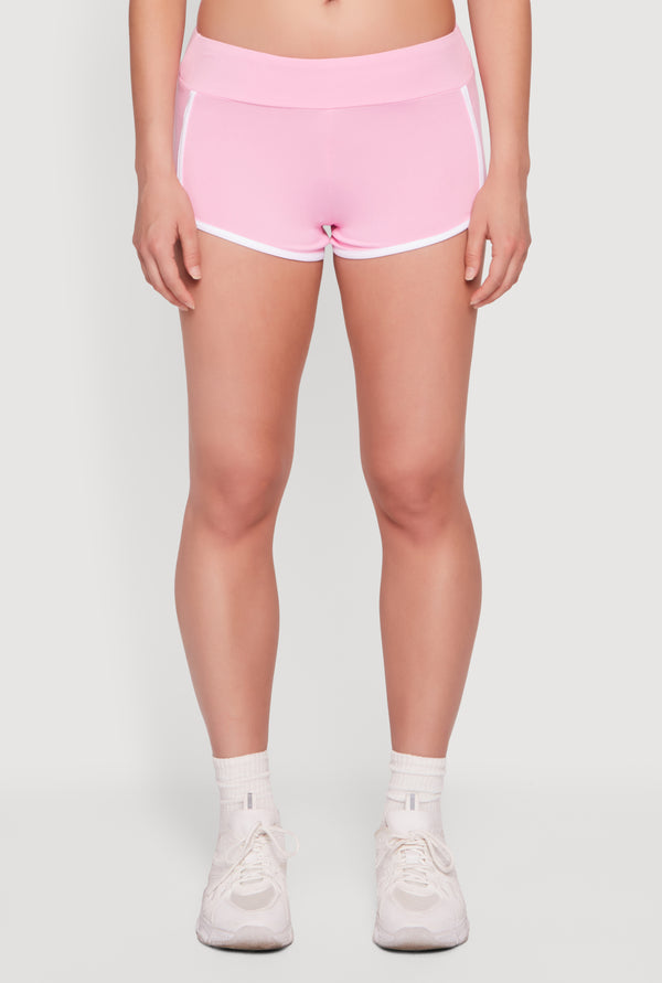 Soft Knit Contrast Trim Shorts - Image 3