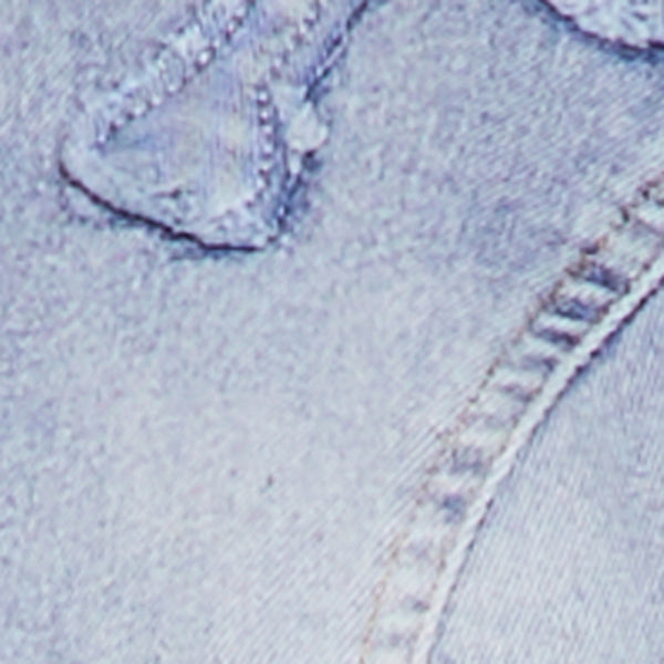 Cross Applique Zip Front Denim Crop Top - Image 4