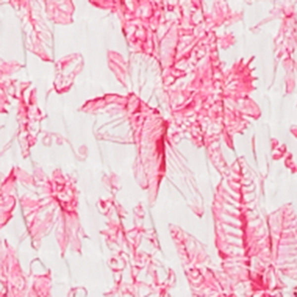 Floral Print Smocked Waist Skater Dress with Shorts Lining - Image 4
