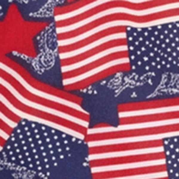 American Flag Patterned Side Slit Midi Dress - Image 4