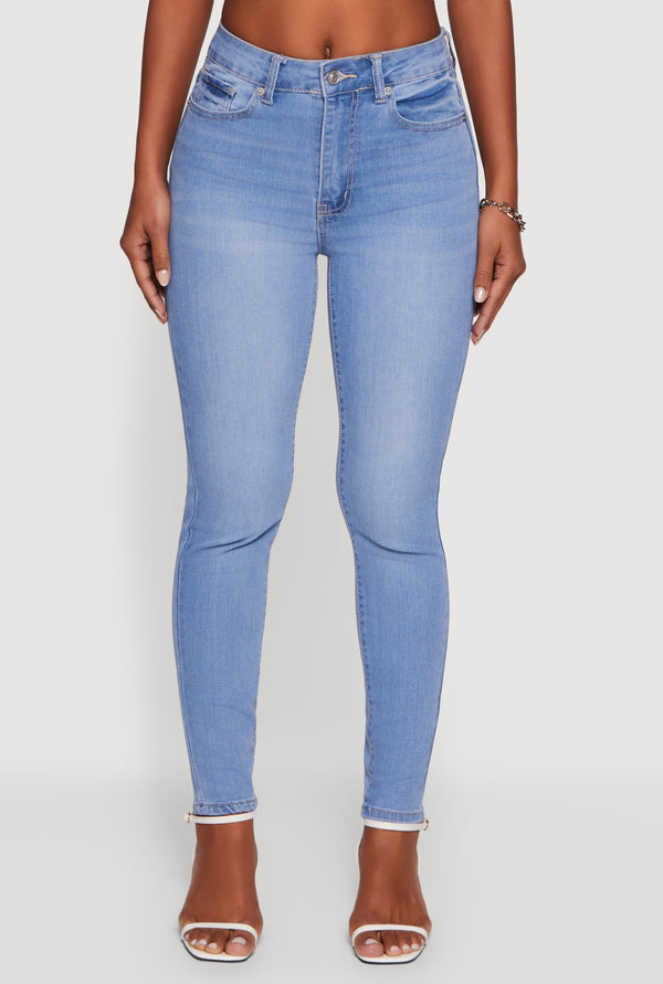 WAX High Waist Whiskered Skinny Jeans - Image 5