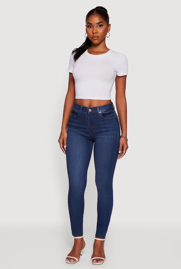 WAX High Waist Whiskered Skinny Jeans - Image 2