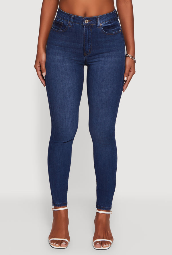 WAX High Waist Whiskered Skinny Jeans - Image 5